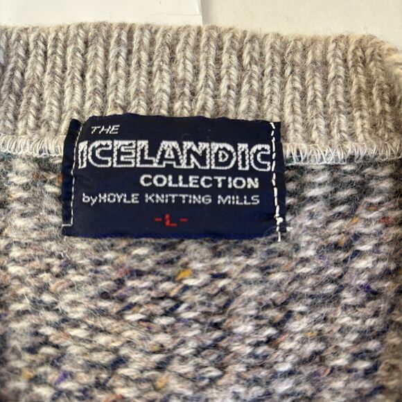 Mens Icelandic Collection Blue/Gray Sweater Vest Shirt Size L - Picture 2 of 5